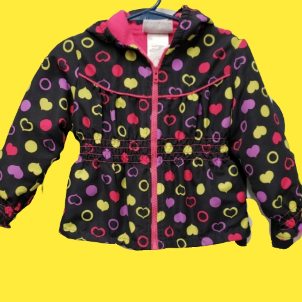 EUC black pink coat 24 month sugar cookies